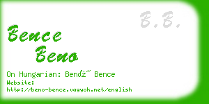 bence beno business card